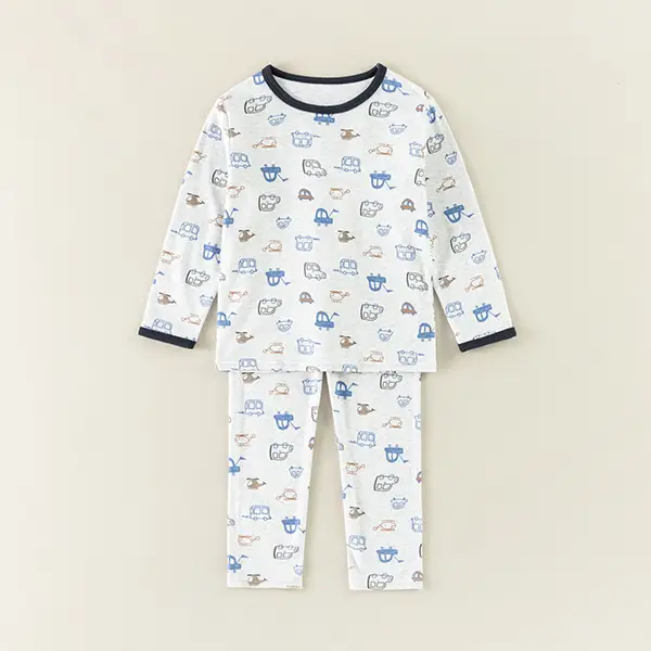 car allover print pajama set