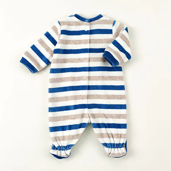 cat embroidery stripe romper 2